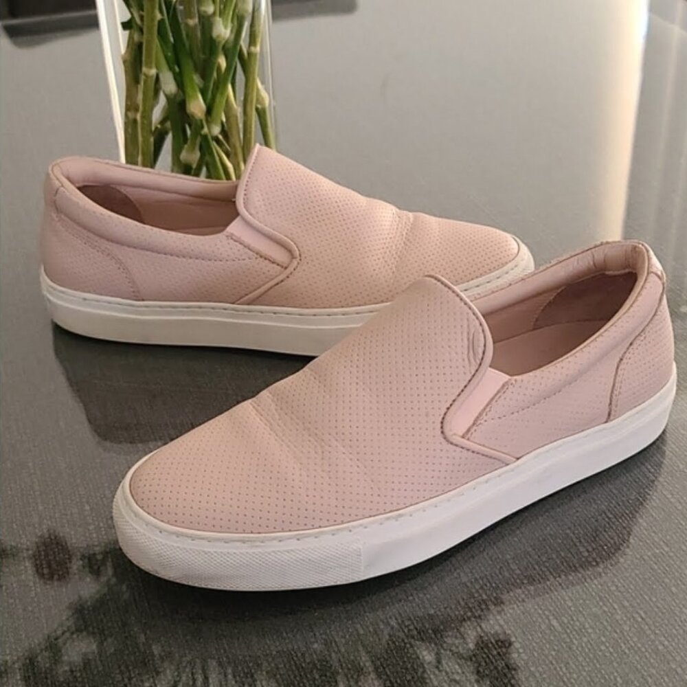 GREATS BROOKLYN Wooster Pink Leather Slip On Sneakers 10 40 MADE IN ITALY - Picture 7 of 15
